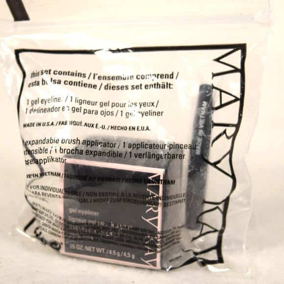 Mary Kay Jet Black #085705 Gel Eyeliner & Applicator .15 oz New in Box NIB - Picture 8 of 8